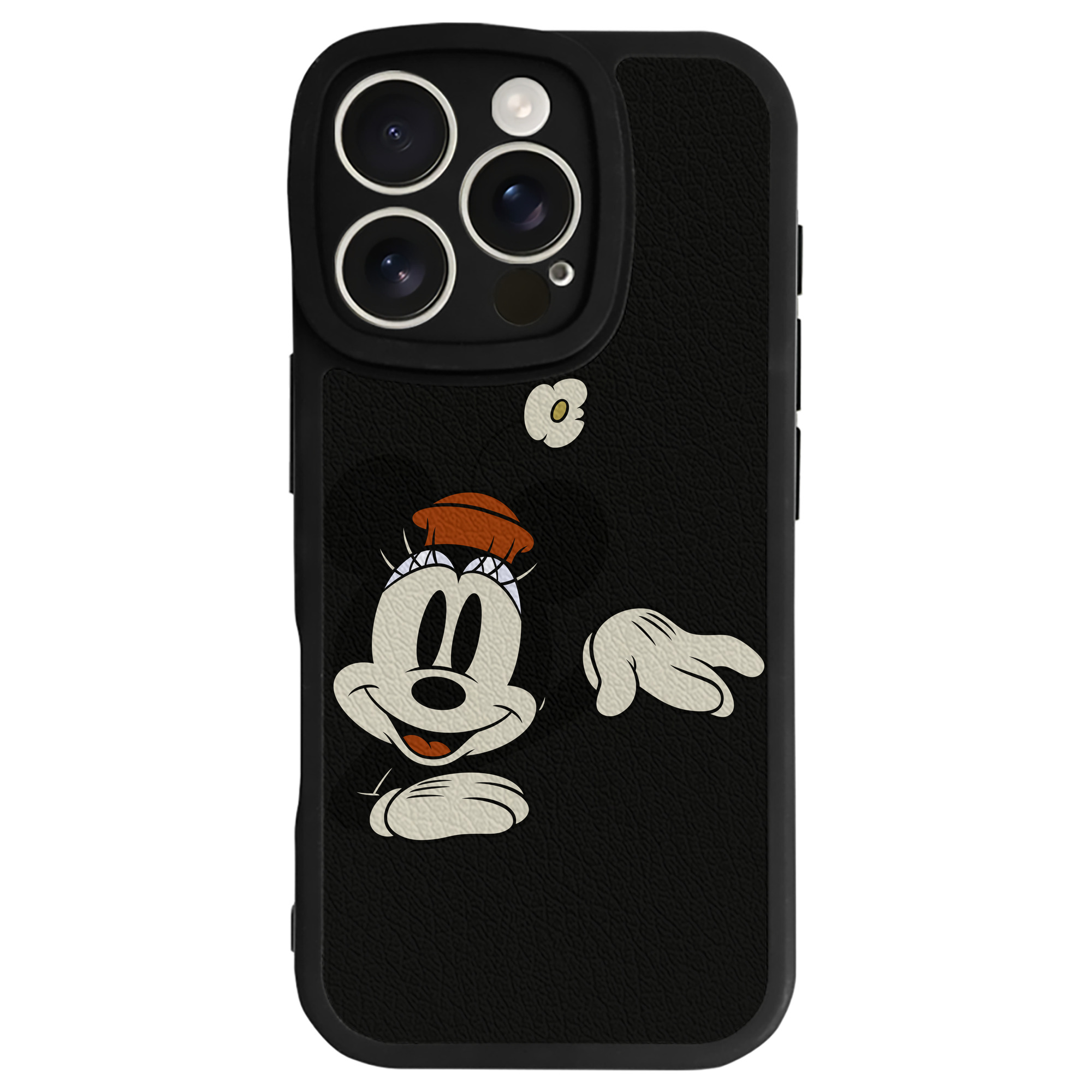 （画像用） ミッキーマウス Mickey Mouse 【iPhone 16シリーズ対応】シリコンスマホケース（レザー調） 材質：シリコン